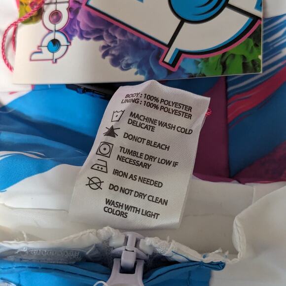 Bang Energy Windbreaker Reflective Rain jacket Hoodie Pullover Womens Small Neon - Picture 7 of 7